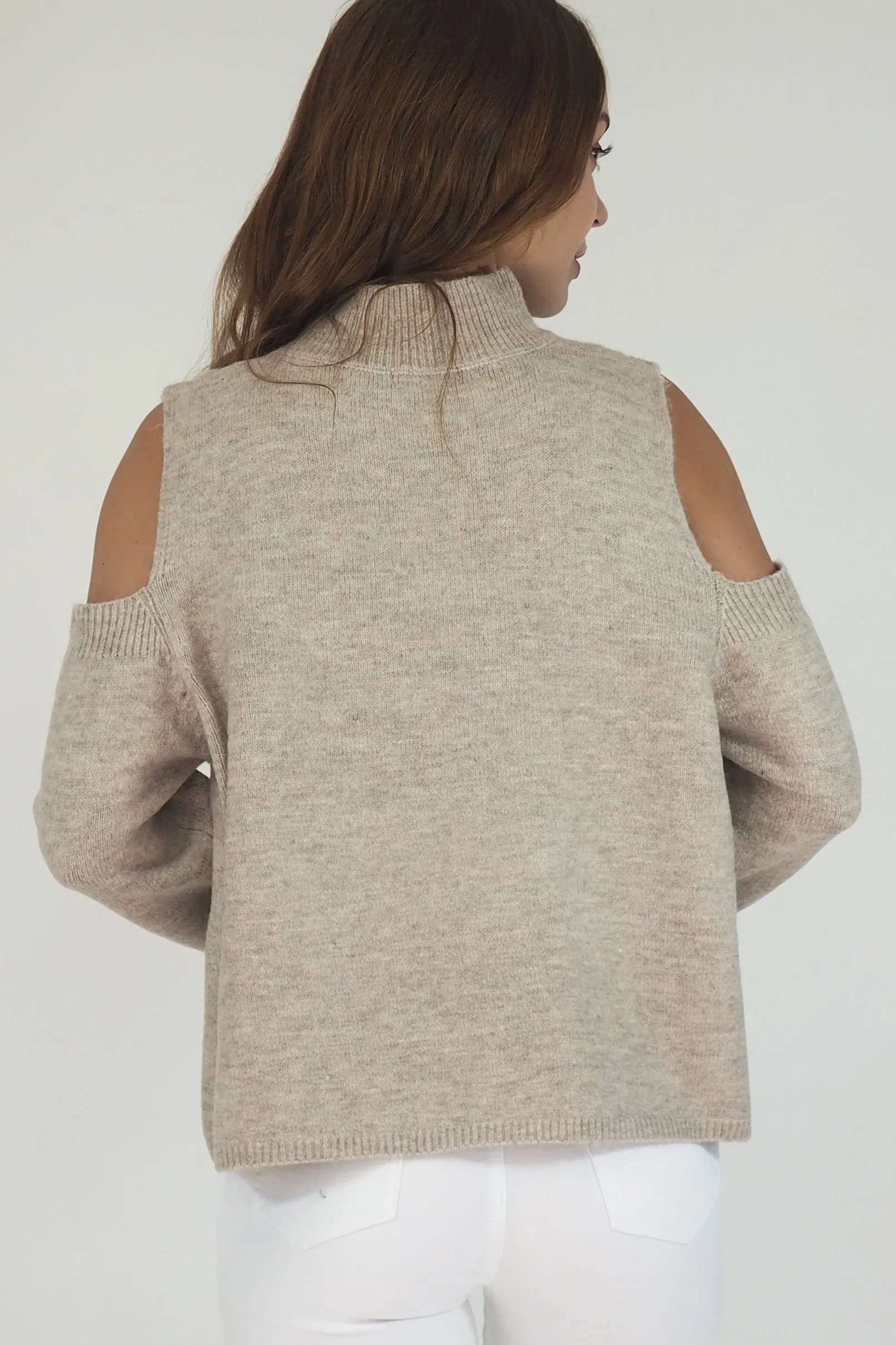 Kayla Wool Jumper- Beige/Brown