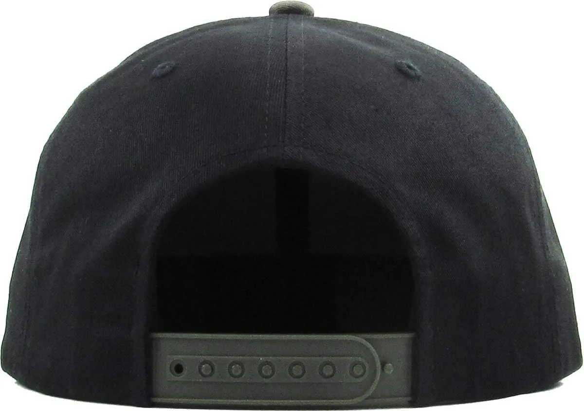 KBETHOS Classic Snapback Hat Blank Cap Underbrim Cotton Wool Blend Flat Visor Adjustable Unisex
