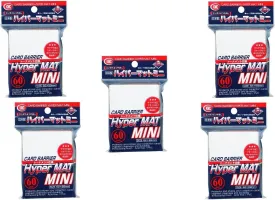 KMC [White] Card Barrier Hyper Mat Mini Sleeves 60pcs  5 Sets (5 Packs/Total 300 Sheets) from Japan