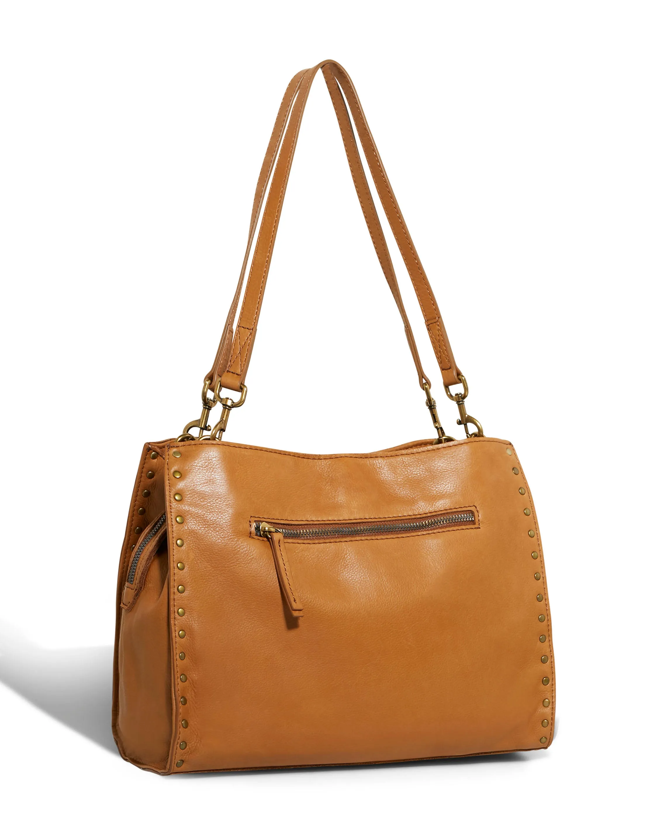 Lenox Studded Triple Entry Satchel