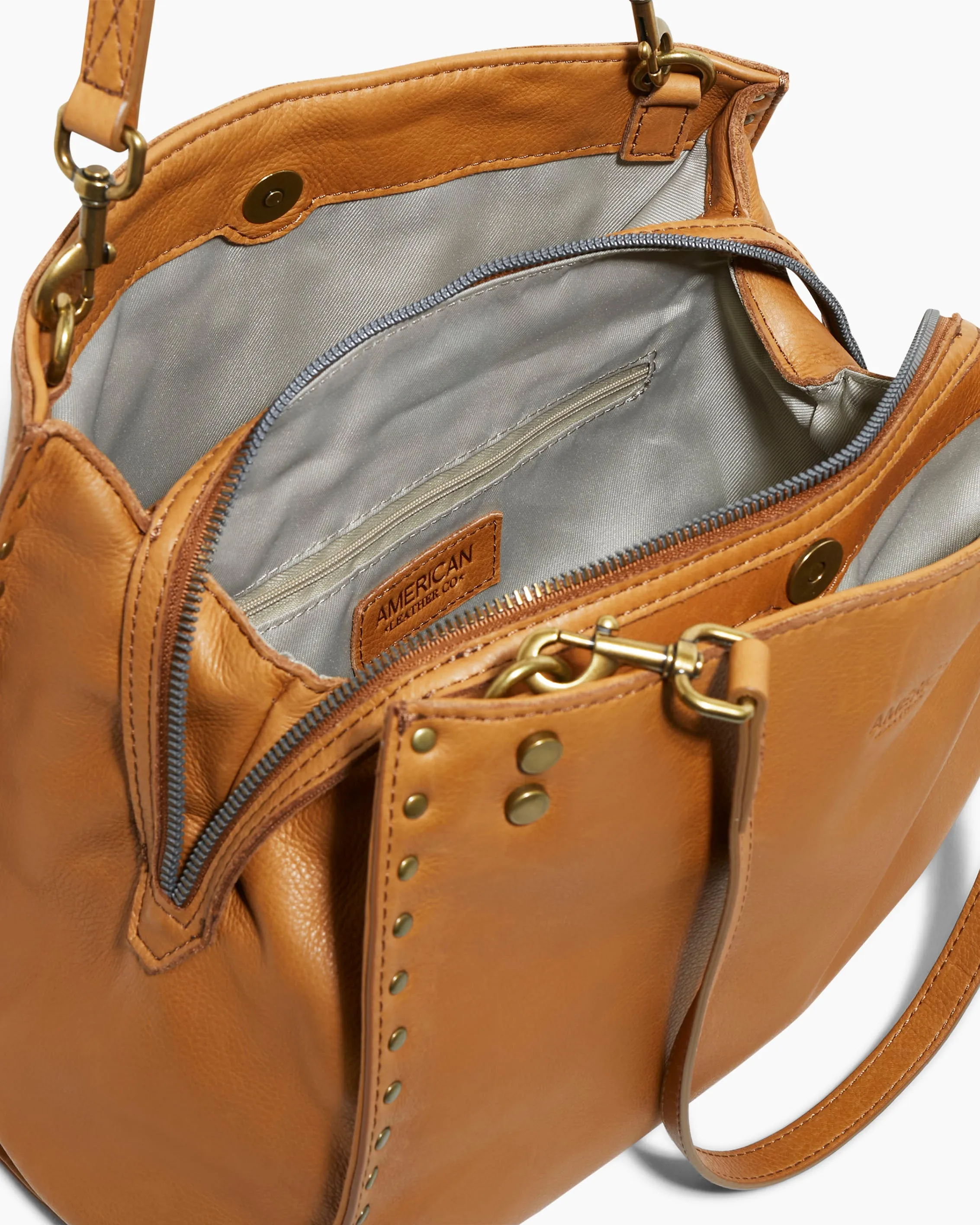Lenox Studded Triple Entry Satchel