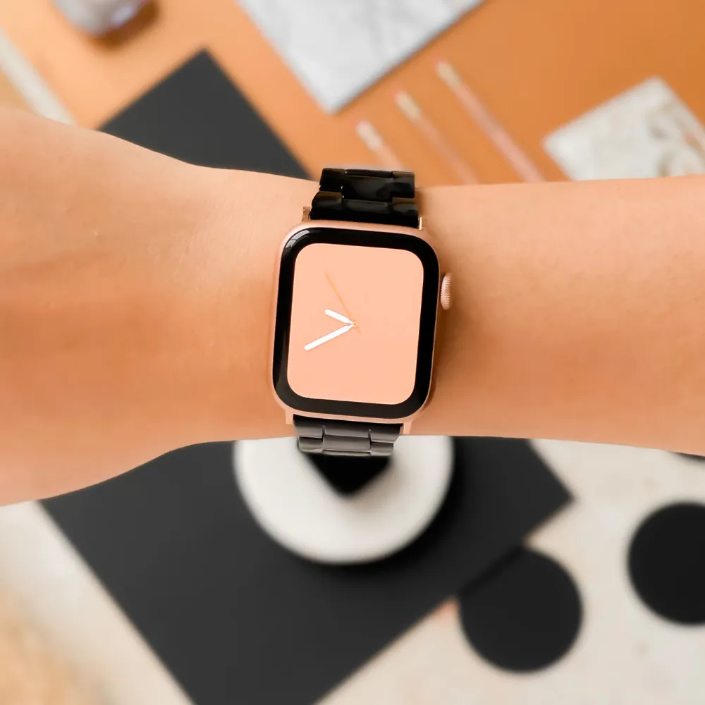 Luxe Black Apple Watch Strap