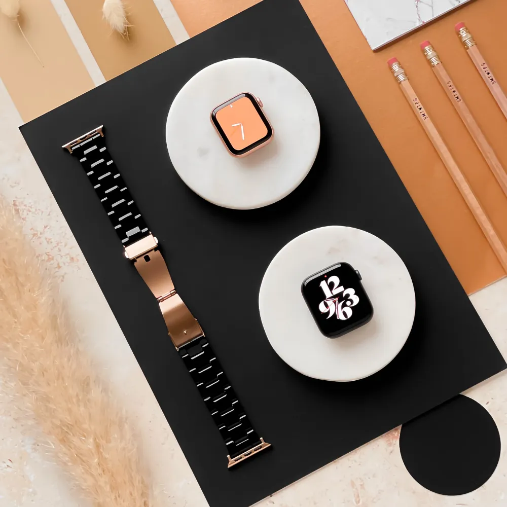Luxe Black Apple Watch Strap