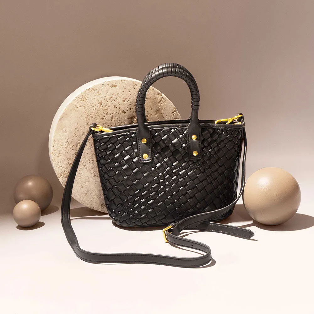 Maddy Black Recycled Vegan Crossbody Bag - FINAL SALE