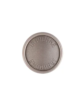 Matte Silver Rounded Rim Western Style Coat Button