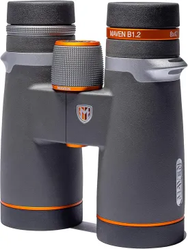 Maven B1.2 42mm ED Binoculars (10X42, Gray/Orange)