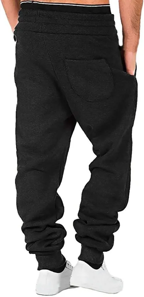 Men's Active Athletic Casual Tricot Sports Length Solid Mens Pants Men's Pants Men's Sweatpants Track Tapered Joggers