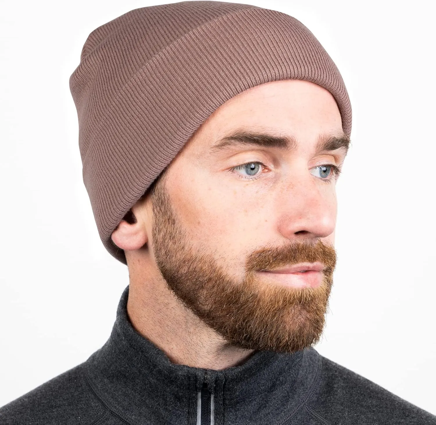 MERIWOOL Beanie for Men and Women - Merino Wool Blend Ribbed Knit Winter Hat