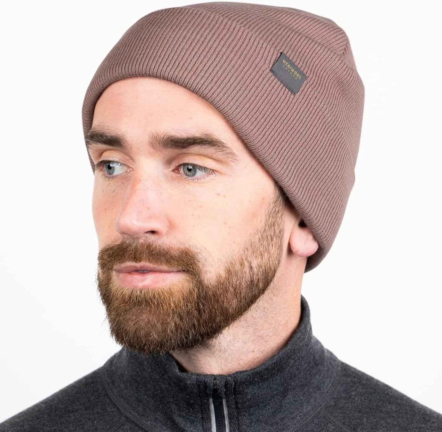MERIWOOL Beanie for Men and Women - Merino Wool Blend Ribbed Knit Winter Hat