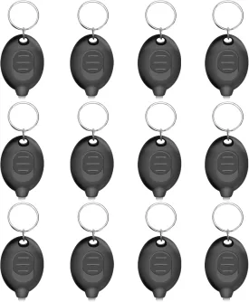 Mini LED Keychain Flashlight, Ultra Bright Micro Pocket Light, Small White Light Keychain Flashlight, Emergency LED Key Ring Flashlight, Batteries Included (12PCS)