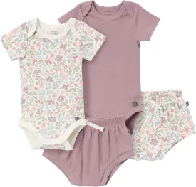 Modern Moments by Gerber Unisex Baby 4-pack Short-sleeve Bodysuits & Shortie Set