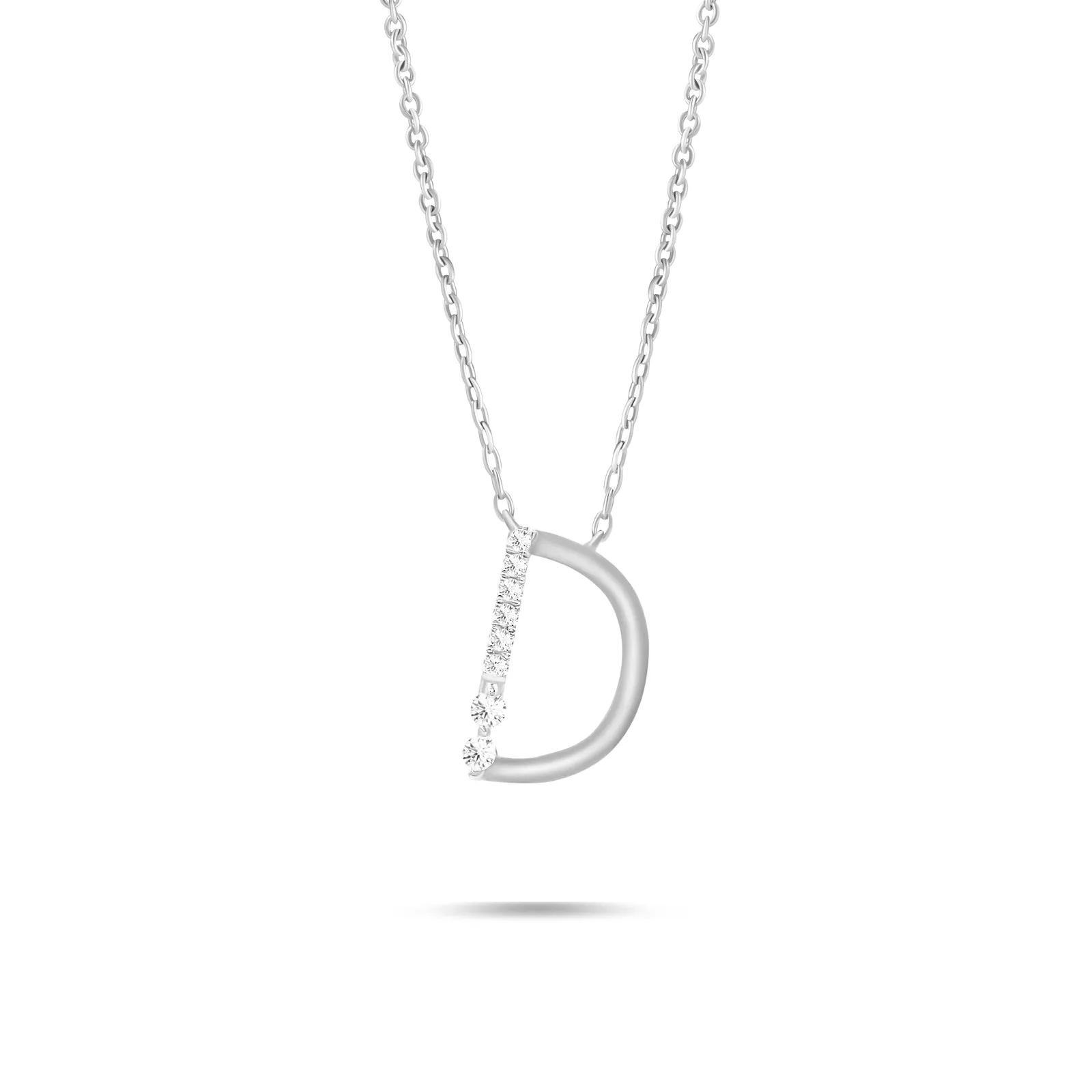 MORSE INITIAL D DIAMOND NECKLACE/ CHOKER
