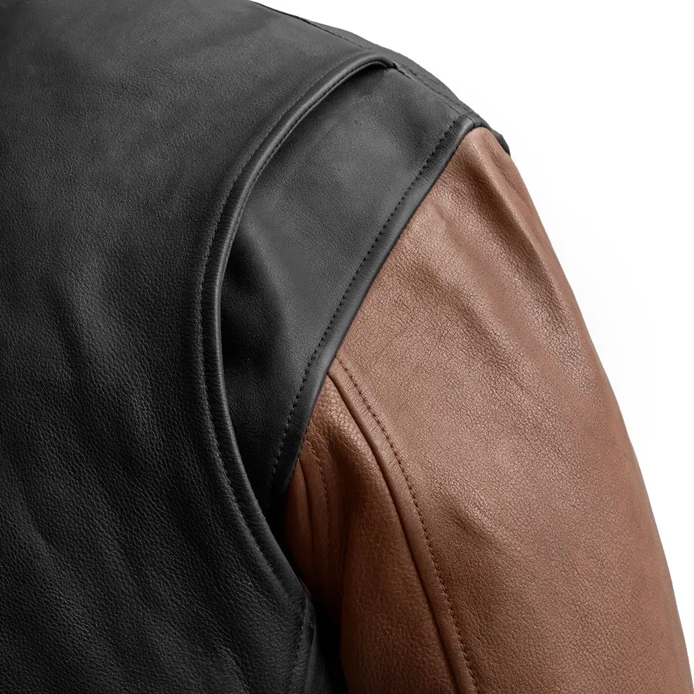 Moto Bomber Two Tone - Men's Leather Jacket