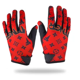 New Red x Black Louis Gloves with Strap - MX | MTB | Street