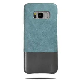Ocean Blue & Pebble Gray Samsung Galaxy S8 Leather Case