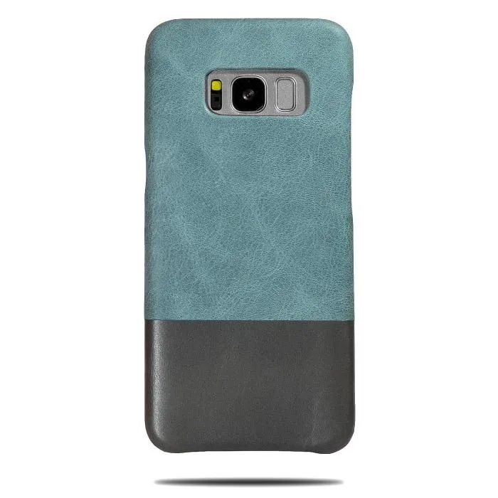 Ocean Blue & Pebble Gray Samsung Galaxy S8 Leather Case