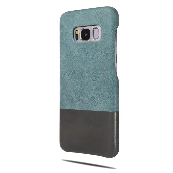 Ocean Blue & Pebble Gray Samsung Galaxy S8 Leather Case