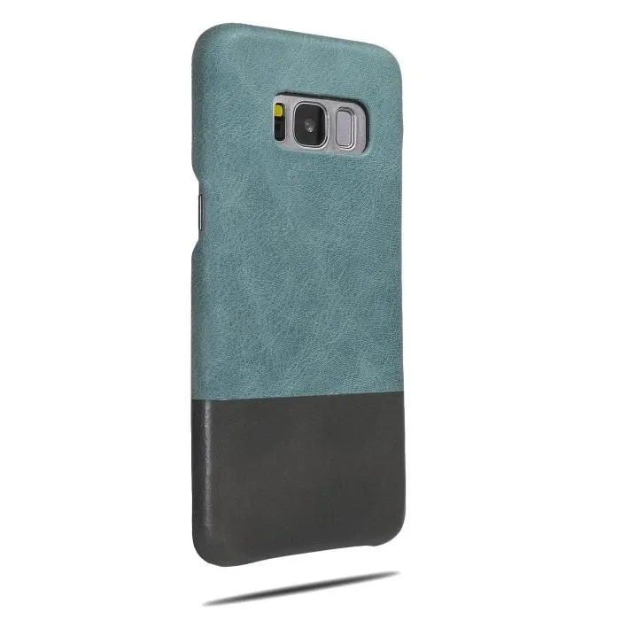 Ocean Blue & Pebble Gray Samsung Galaxy S8 Leather Case