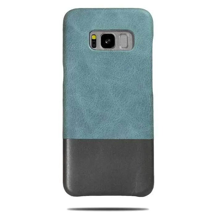 Ocean Blue & Pebble Gray Samsung Galaxy S8 Leather Case