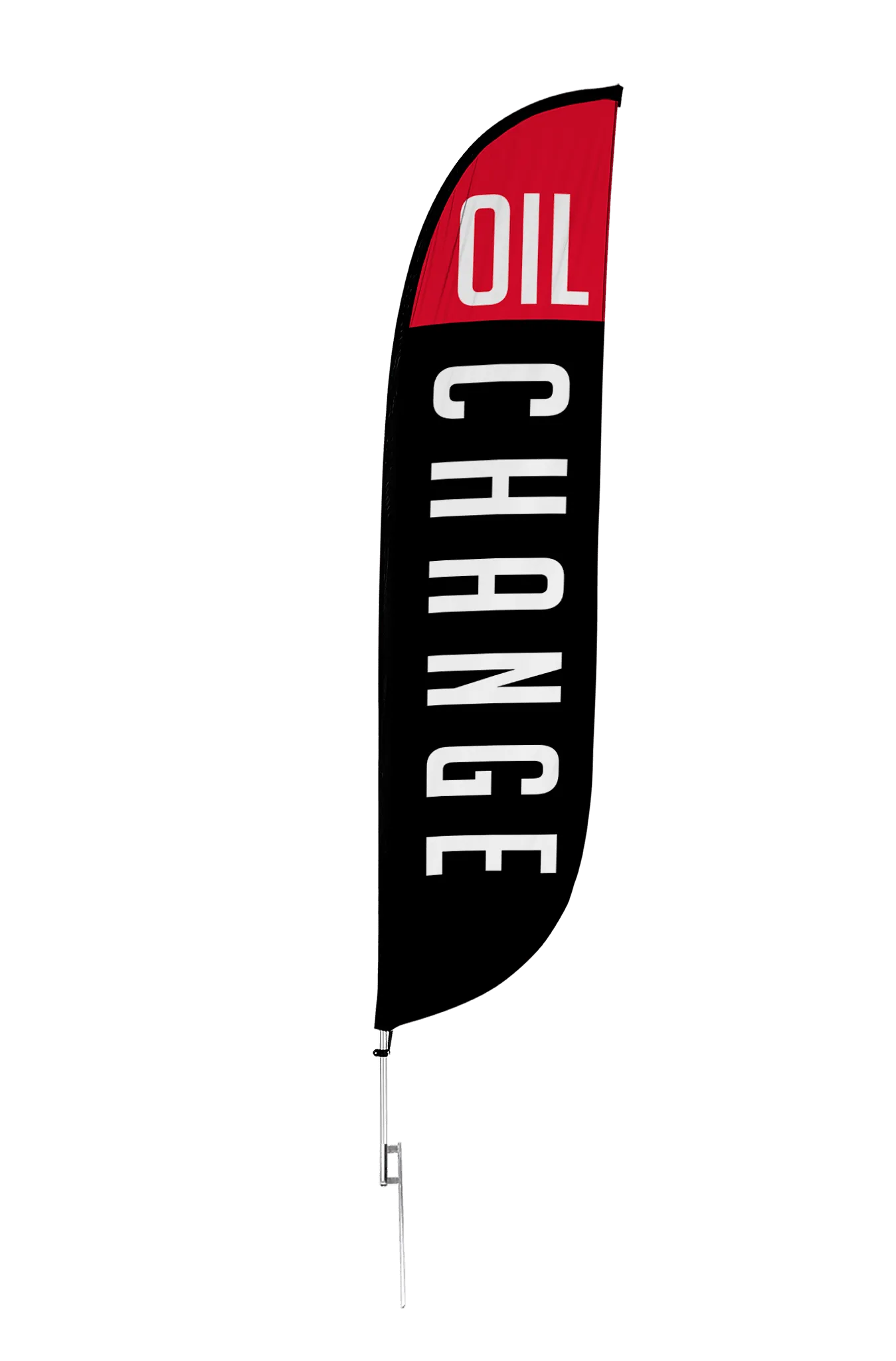 Oil Change Feather Flag - Black 12ft