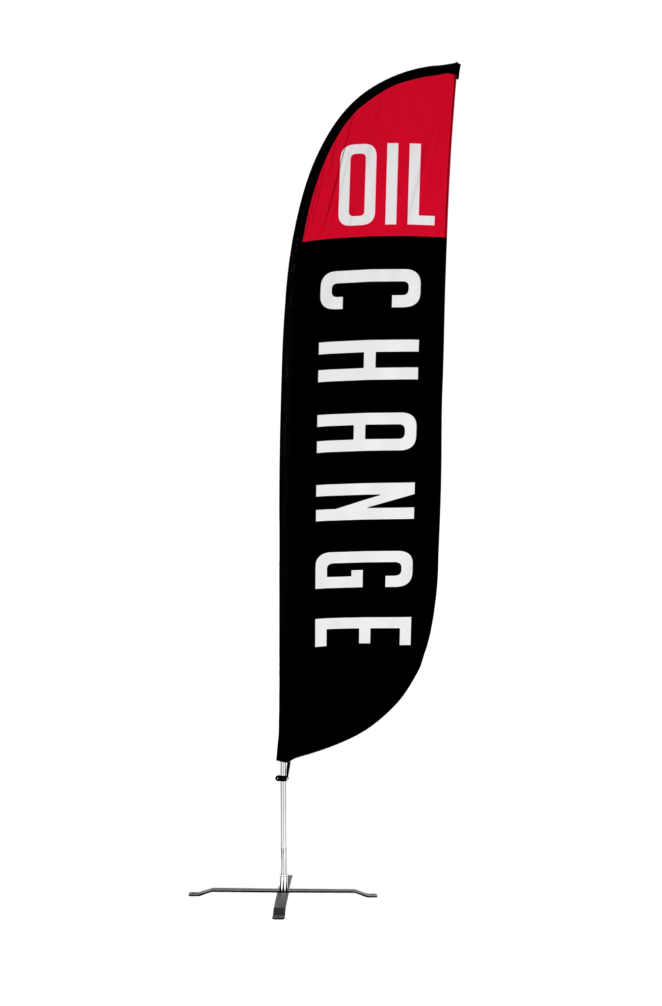 Oil Change Feather Flag - Black 12ft