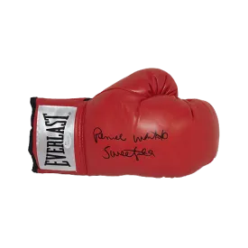 Pernell Whitaker Autographed Red Boxing Glove JSA