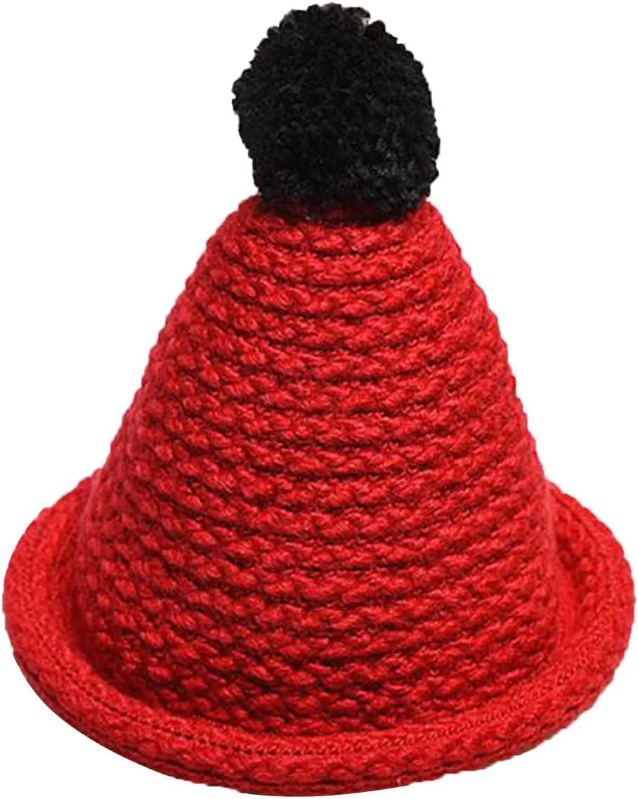 Personality Women Fashion Pointy Hat Knitted Cap Warm Cone Hat