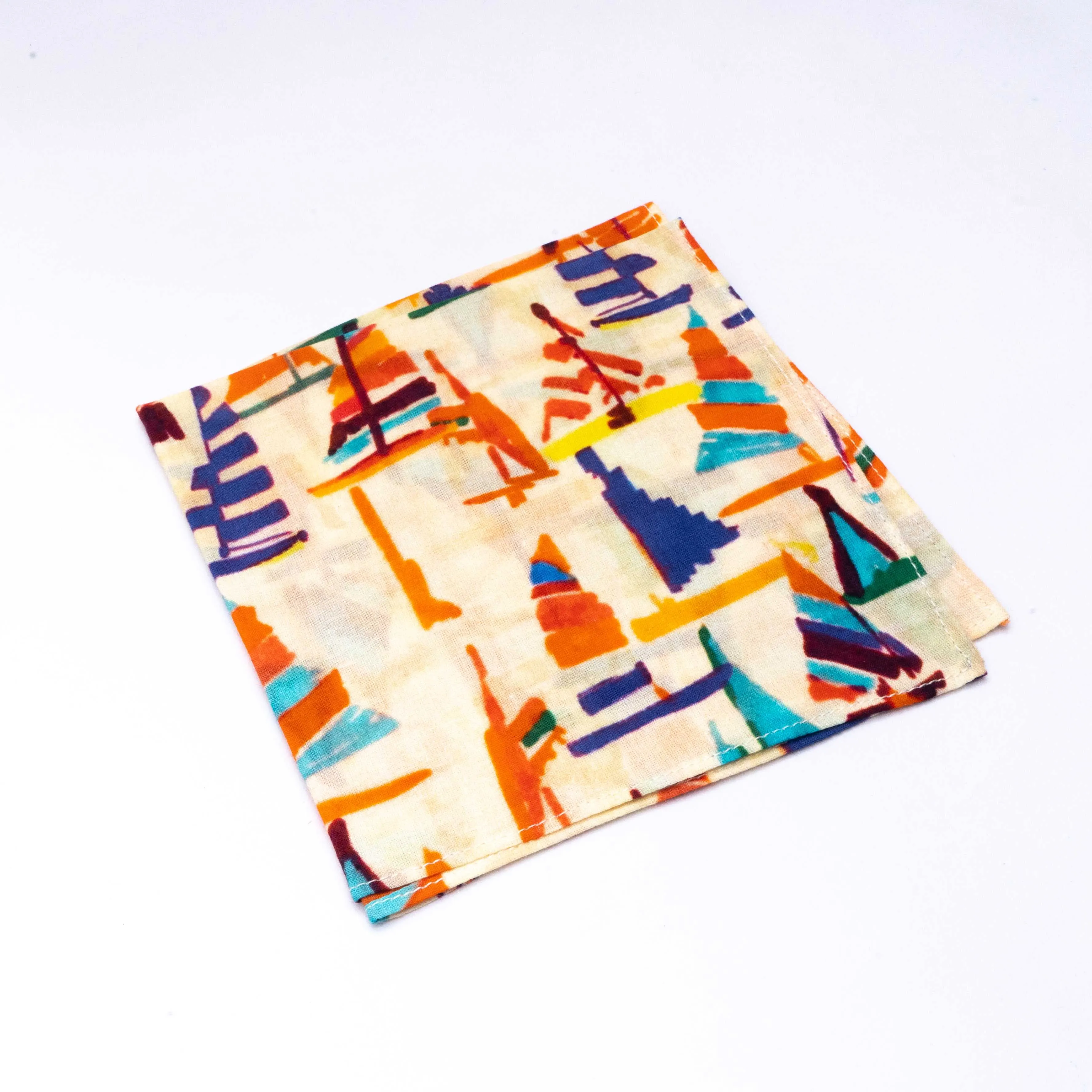 Printed Pocket Square - Sailboat