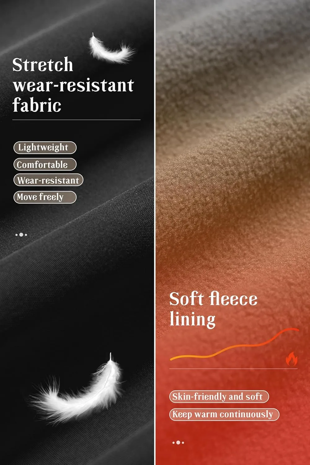 Pursky Men's Softshell Jacket Waterproof Fleece Lined Windbreaker With Removable Hood Lightweight Tactical Jacket