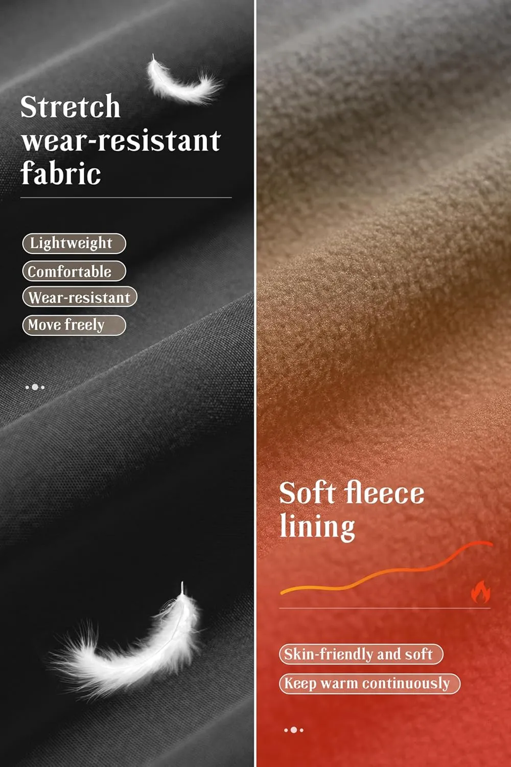 Pursky Men's Softshell Jacket Waterproof Fleece Lined Windbreaker With Removable Hood Lightweight Tactical Jacket