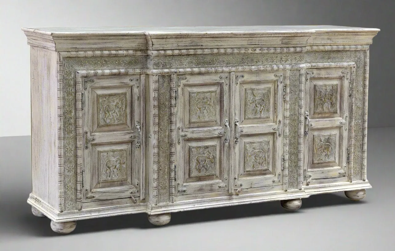 Safari 72" White 4-door Sideboard
