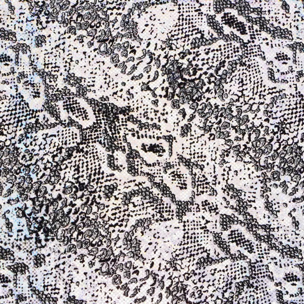 Shakira Shattered Glass Foiled Spandex | Blue Moon Fabrics