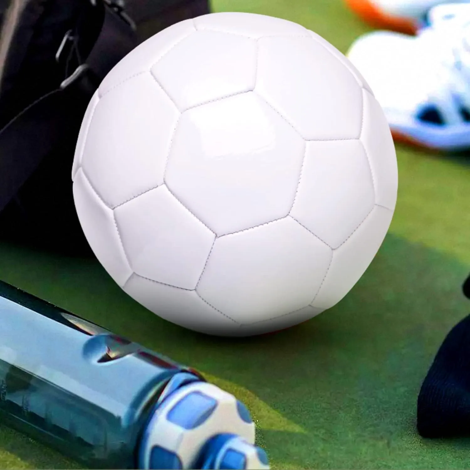 Soccer Ball Size 3 4 5 Pure White DIY Kids Boy Gift Painting Together with Parents Grandparents or Kindergarten Teacher