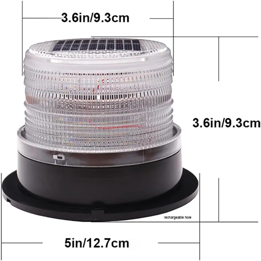 Solar Boat Lights - LED Sos Anchor Light, Waterproof, And Dustproof Marine Navigation Light For Boats, Yachts, And More (Red and blue light)