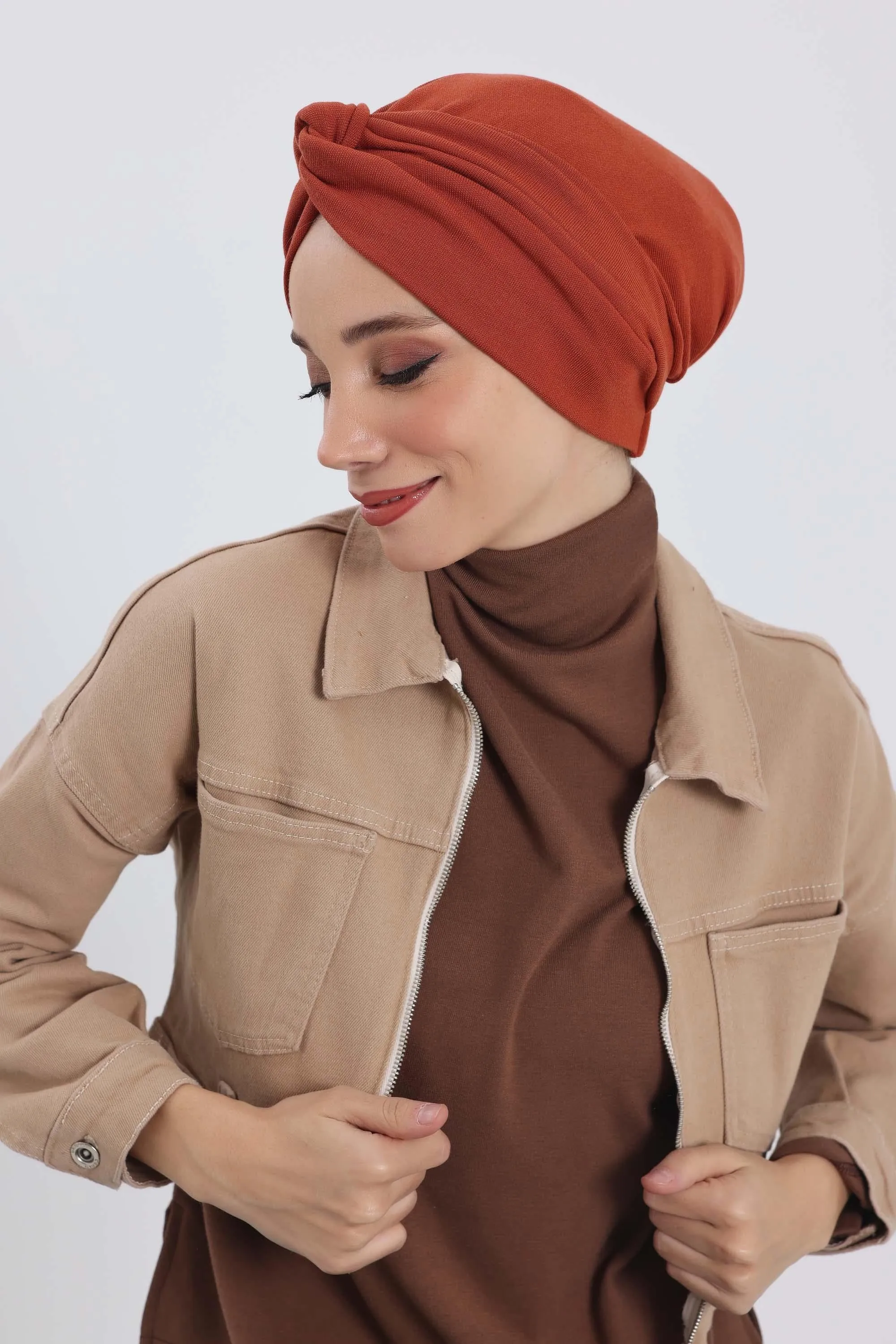Stretchable Ribbed Winter Turban Bonnet for Women, Soft Polyviscose Headwrap, Cozy and Stylish Stretchable Headwrap for Cold Weather,B-4RB
