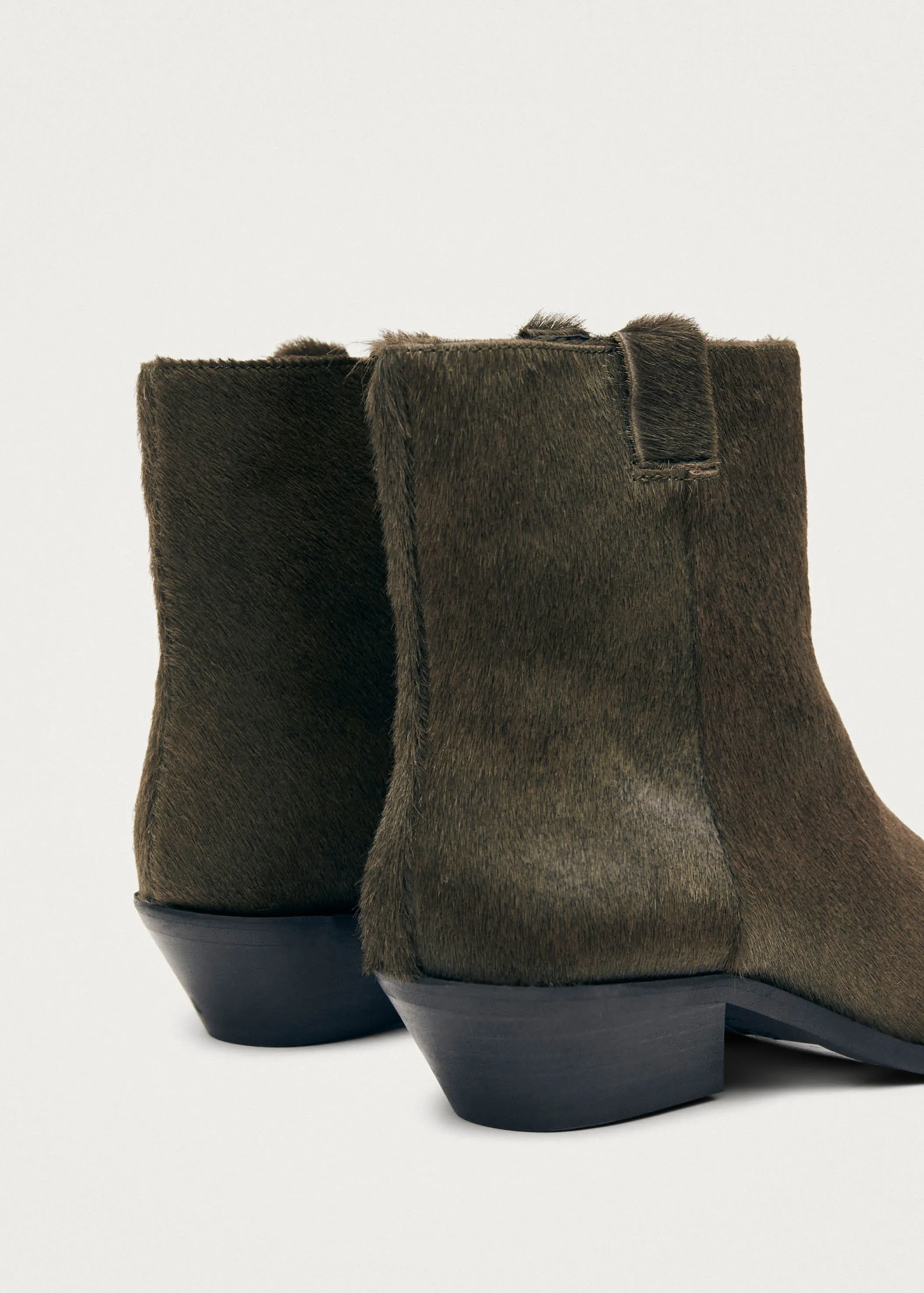 Syd Soft Khaki Leather Ankle Boots