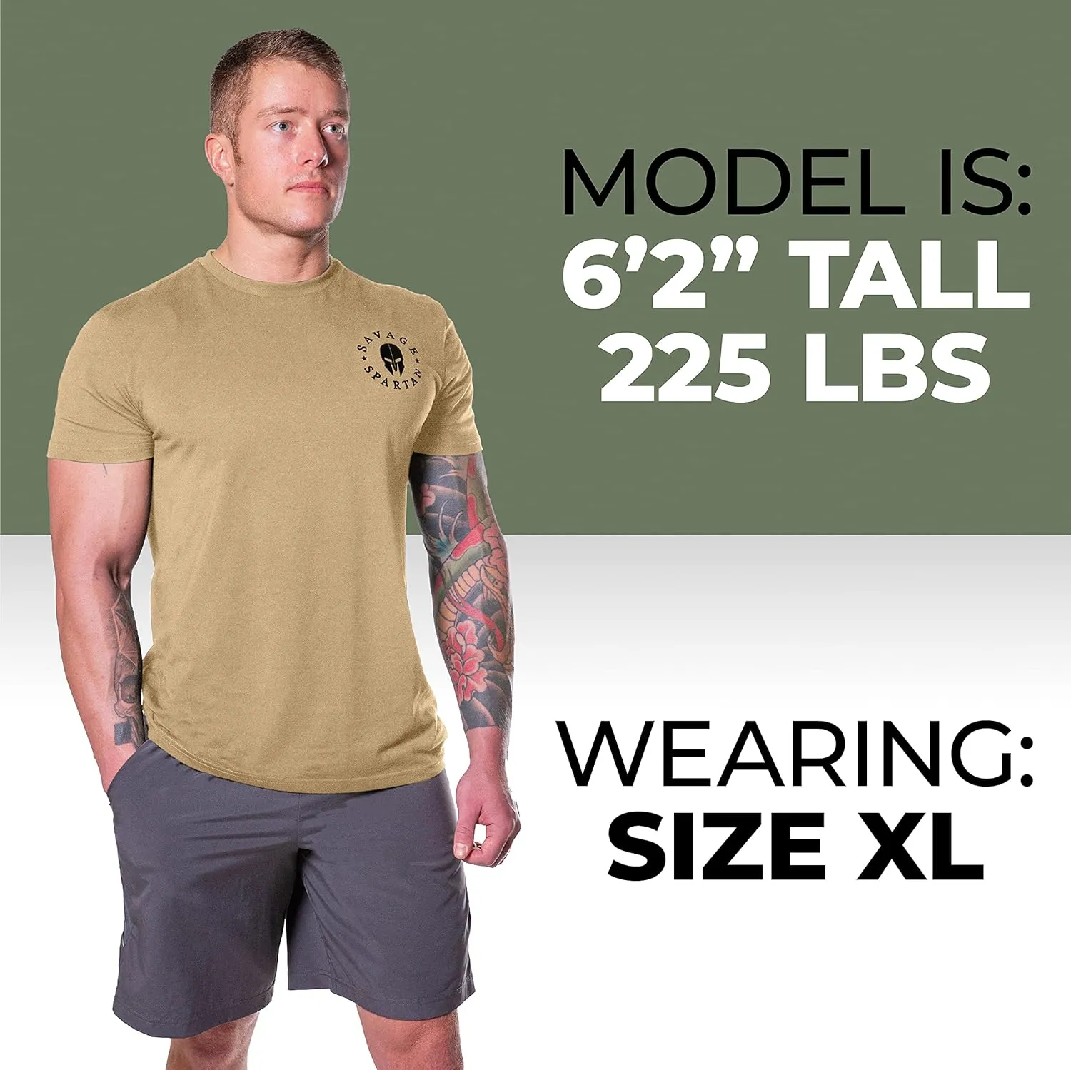 T-Shirt for Men - American Warrior Helmet Athletic Tee