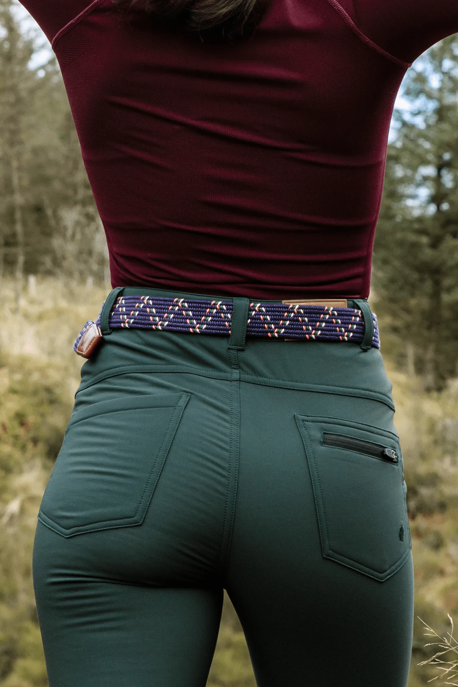 Thermal Skinny Outdoor Pants - Forest Green