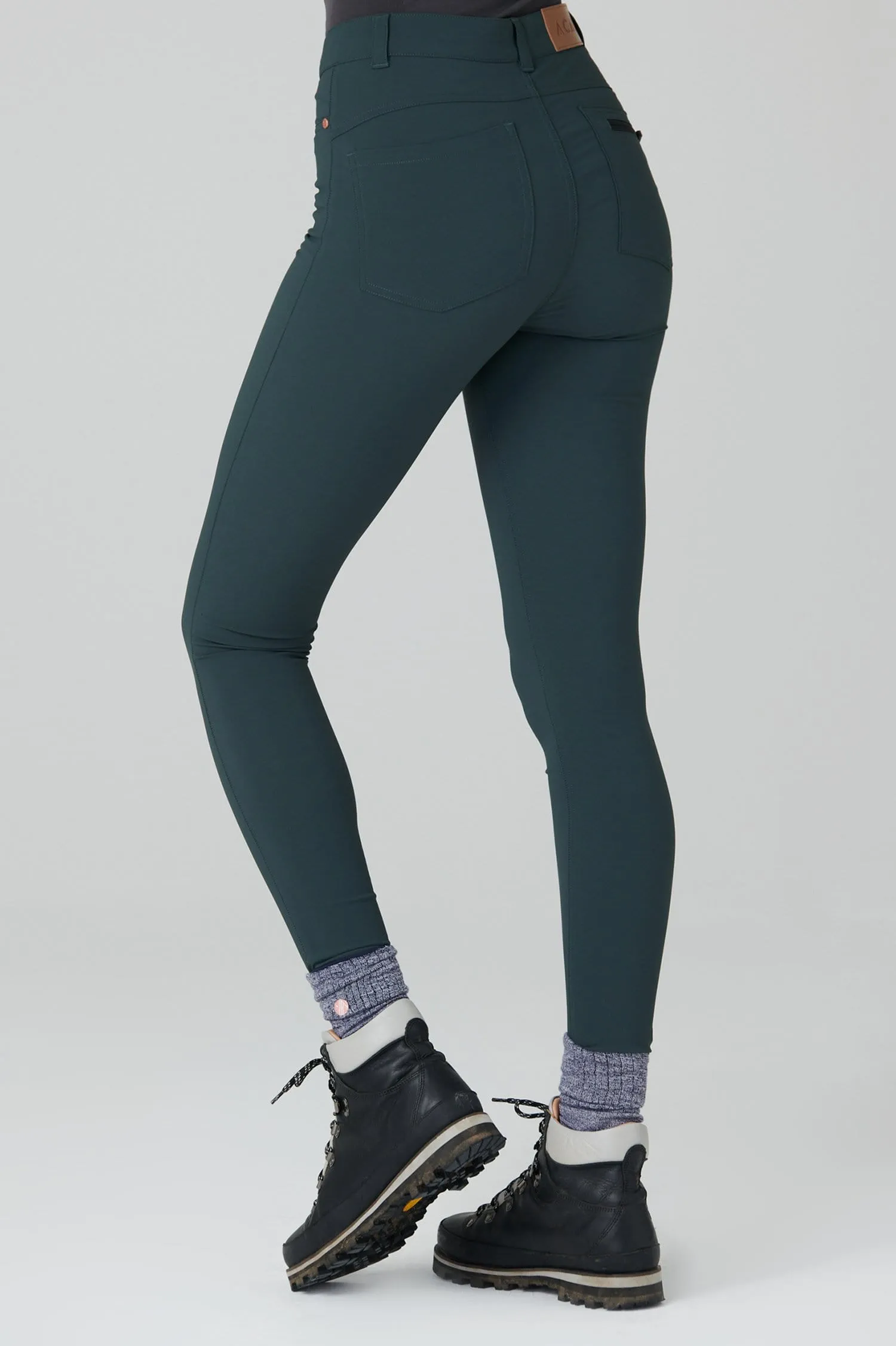 Thermal Skinny Outdoor Pants - Forest Green