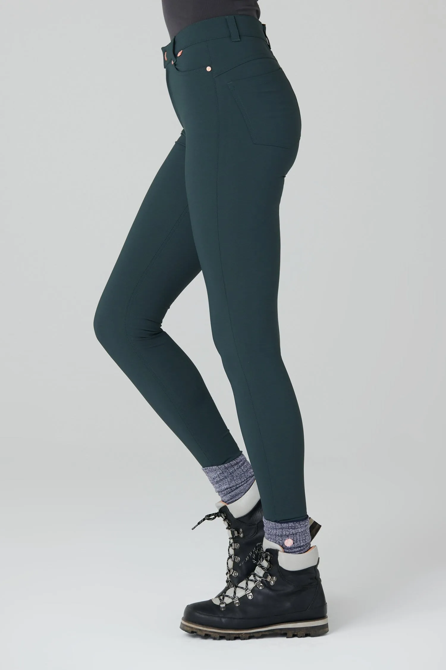 Thermal Skinny Outdoor Pants - Forest Green