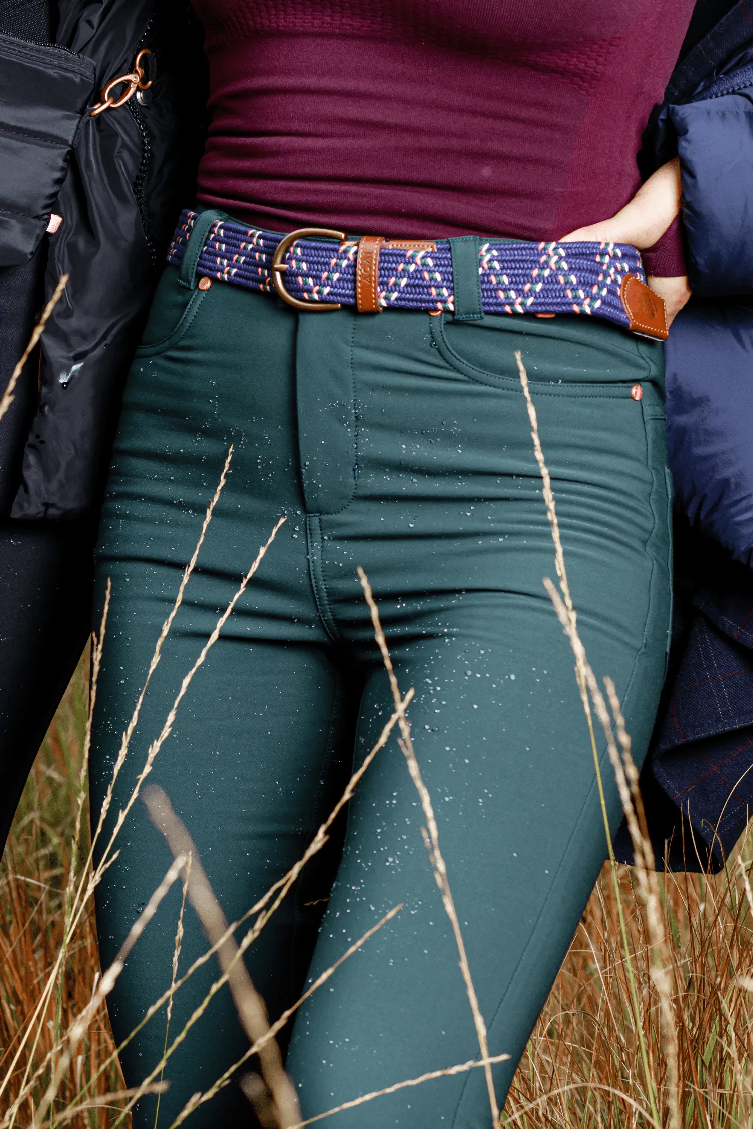 Thermal Skinny Outdoor Pants - Forest Green