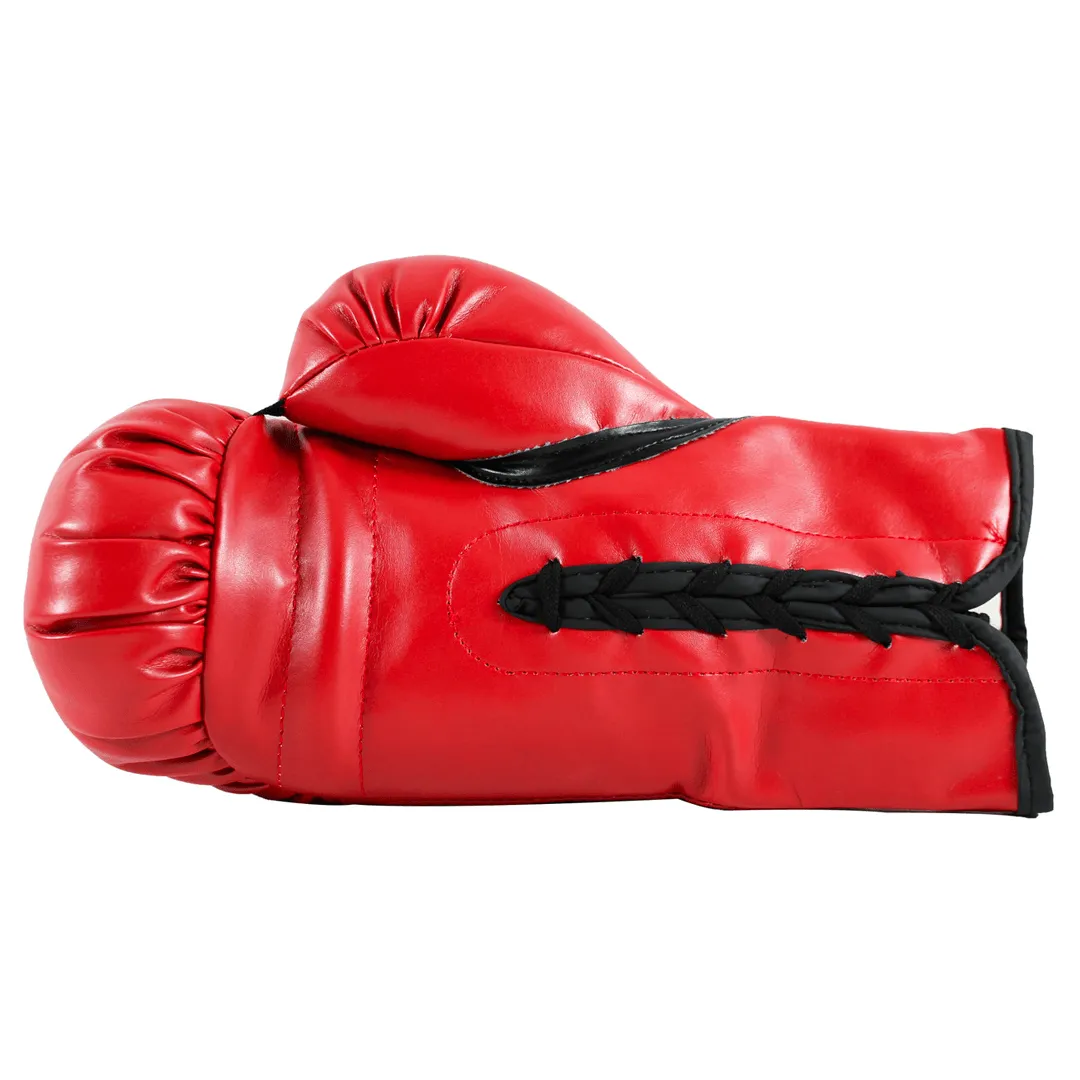 Thomas Hearns Autographed Boxing Glove Red (JSA)