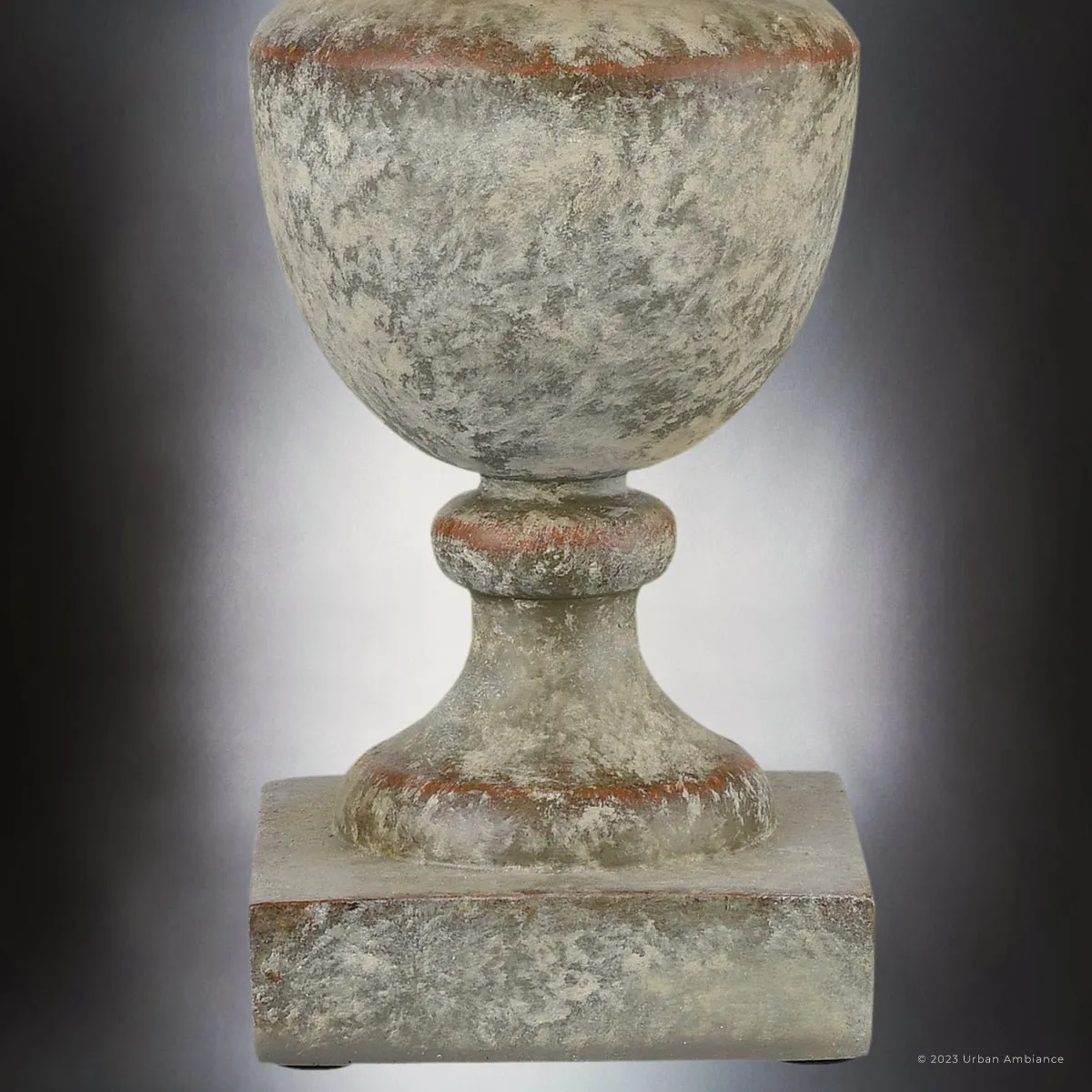 UEX7130 Traditional Table Lamp 13''W x 13''D x 24''H, Antique Gray Finish, Taos Collection