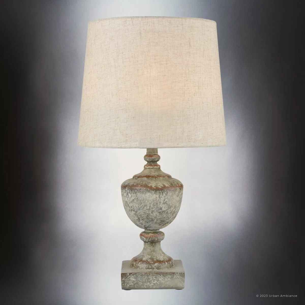 UEX7130 Traditional Table Lamp 13''W x 13''D x 24''H, Antique Gray Finish, Taos Collection