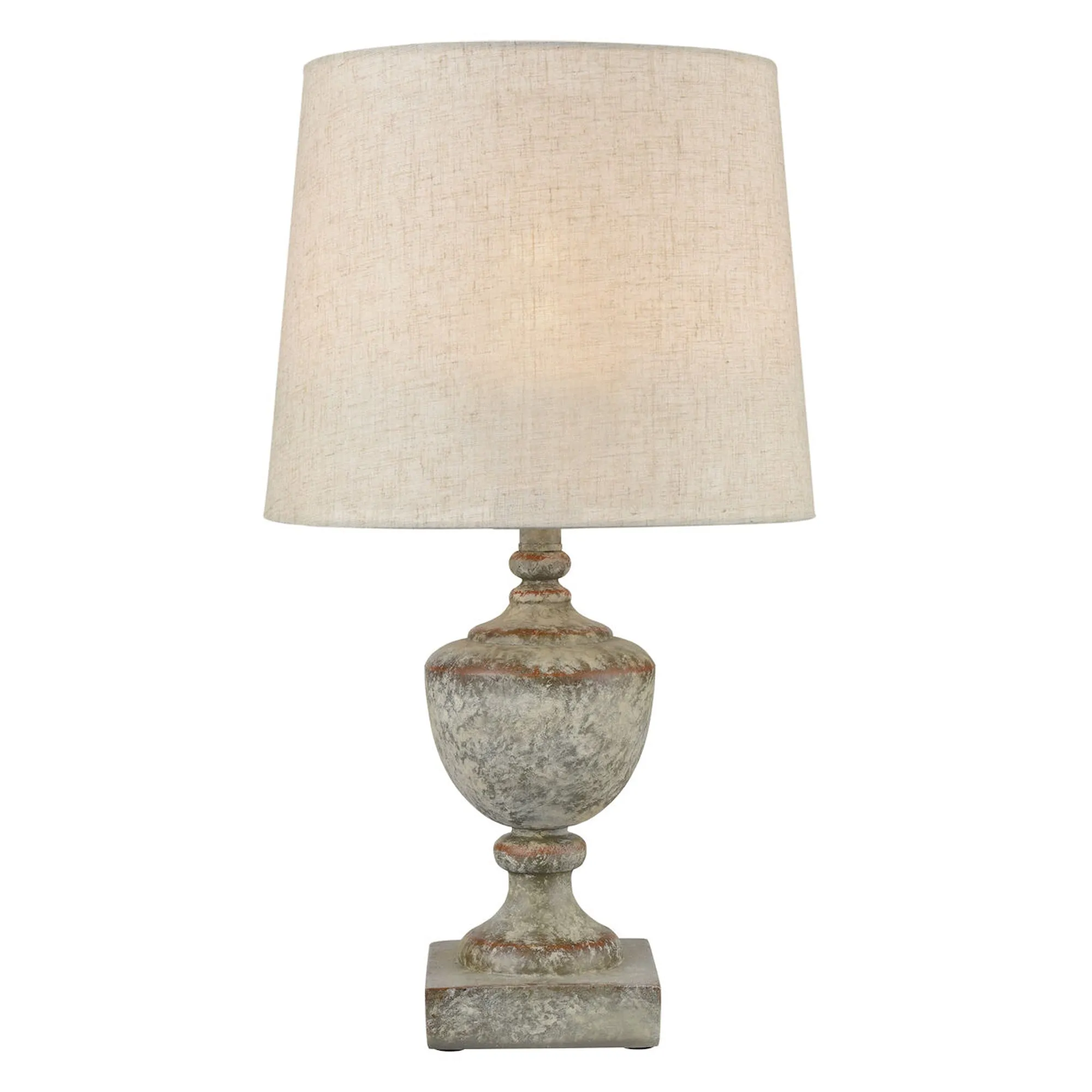 UEX7130 Traditional Table Lamp 13''W x 13''D x 24''H, Antique Gray Finish, Taos Collection