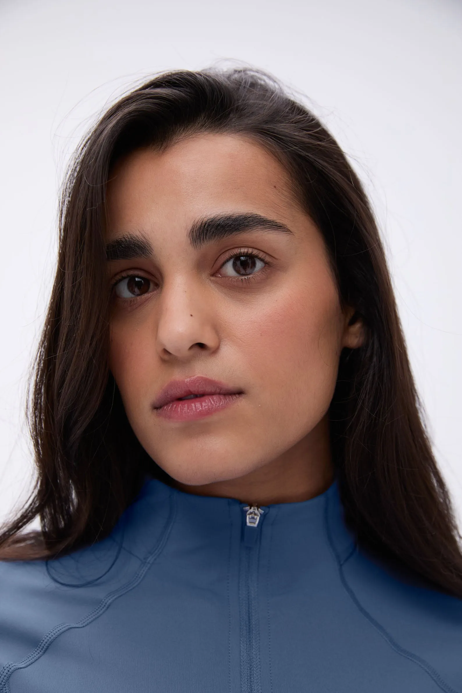 Ultimate Long Sleeve Quarter Zip Top - Vintage Blue