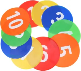 VICASKY 1 Set Logo Plate Cones Sports Football Mark Practice Training Yellow Number Circle Spots for Sports Spots Non Outdoor Sports Equipment Sign Barrels Signs for Sports