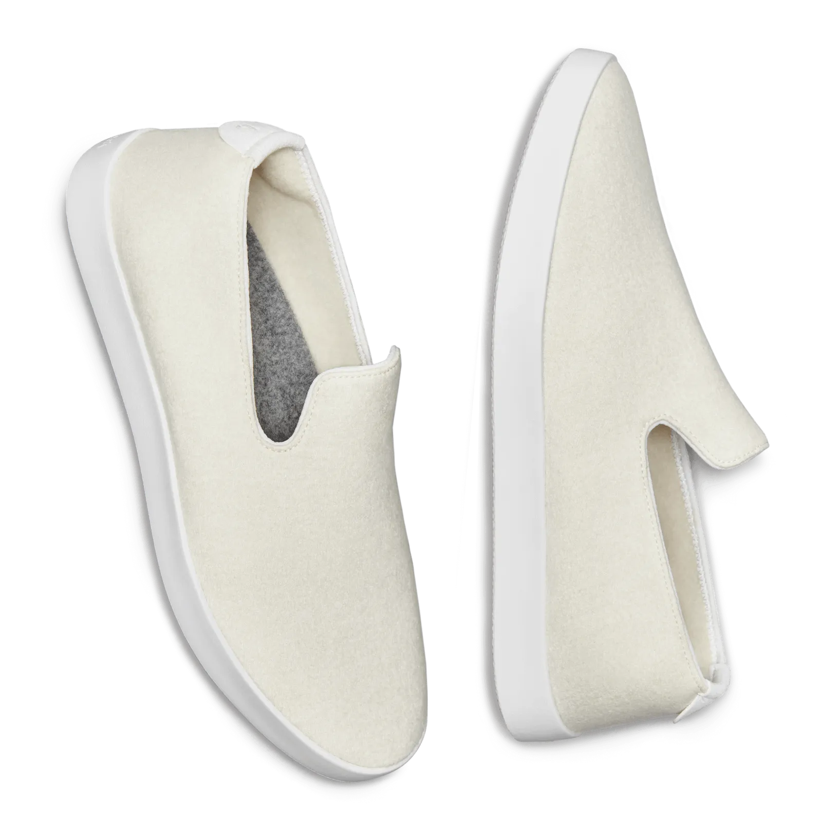 Women's Wool Loungers - Natural White (White Sole)