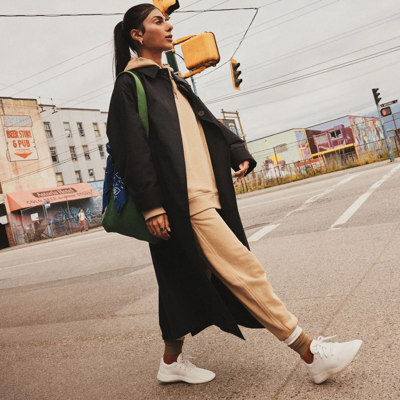 Women's Wool Runners - Tuke Midnight (Cream Sole)