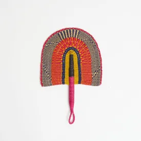Woven Sisal  Fan - Red